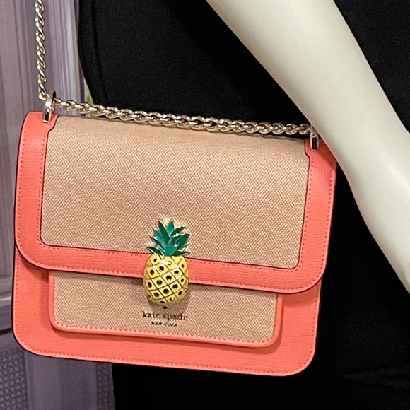 NWT Kate Spade Melon Remi Flap Chain Pineapple crossbody Bag Shoulder Bag - Picture 5 of 15